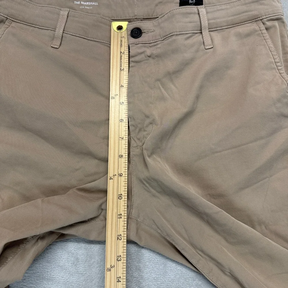 AG Adriano Goldschmied Pants Mens 36R 36x34 Tan‎ Slim Trouser The Marshall Chino